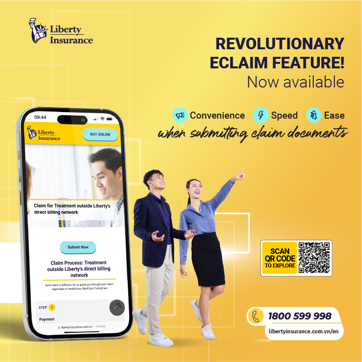 EClaim feature for health insurance Liberty Insurance